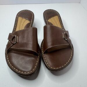 Born Brown Leather Sandals Size 7